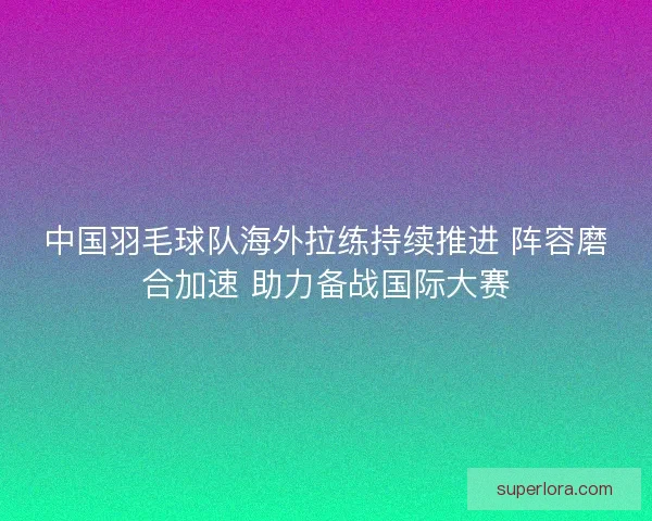中国羽毛球队海外拉练持续推进 阵容磨合加速 助力备战国际大赛